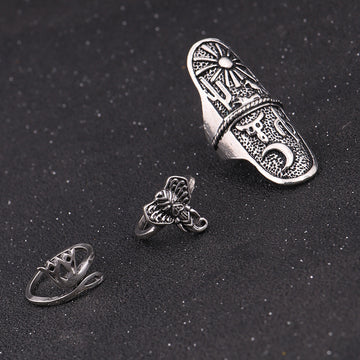 R595 - Retro Sun Moon Totem Elephant 11 Piece Set